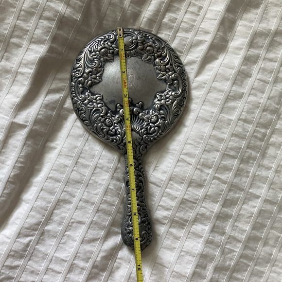 Antique Victorian Handheld Vanity Mirror - Picture 6 of 7